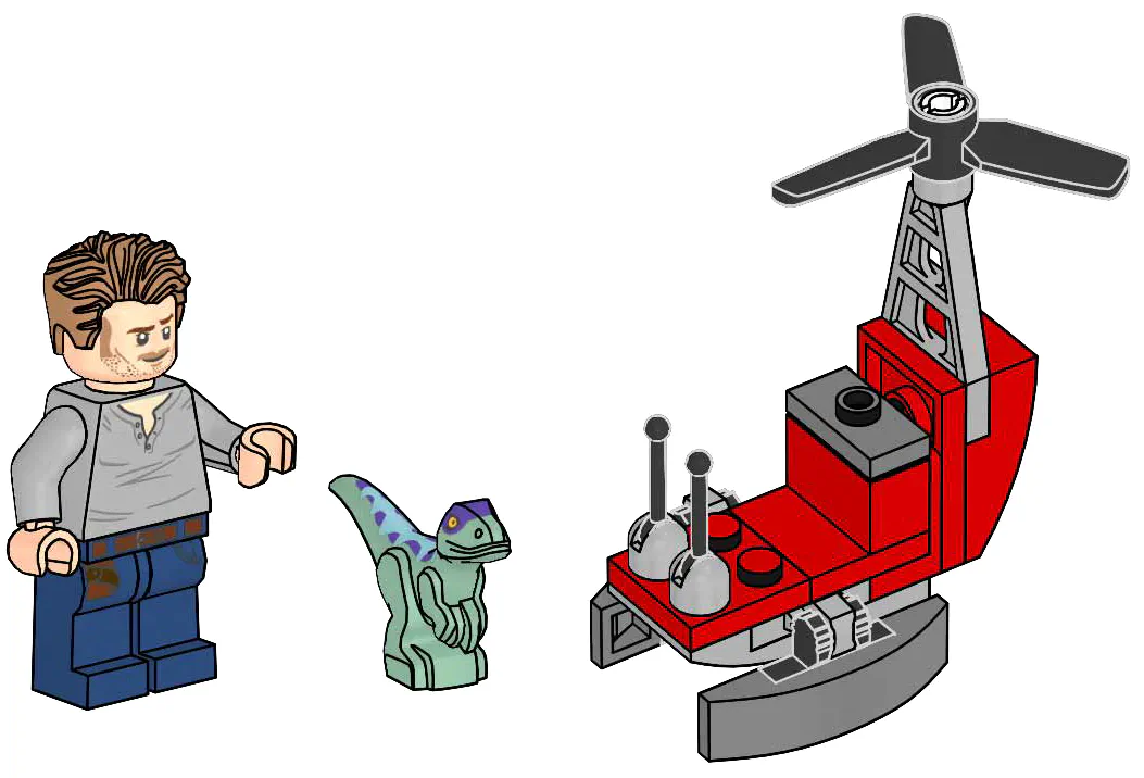 Owen with Helicopter