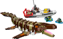 Brick-Built Mosasaurus Boat Mission