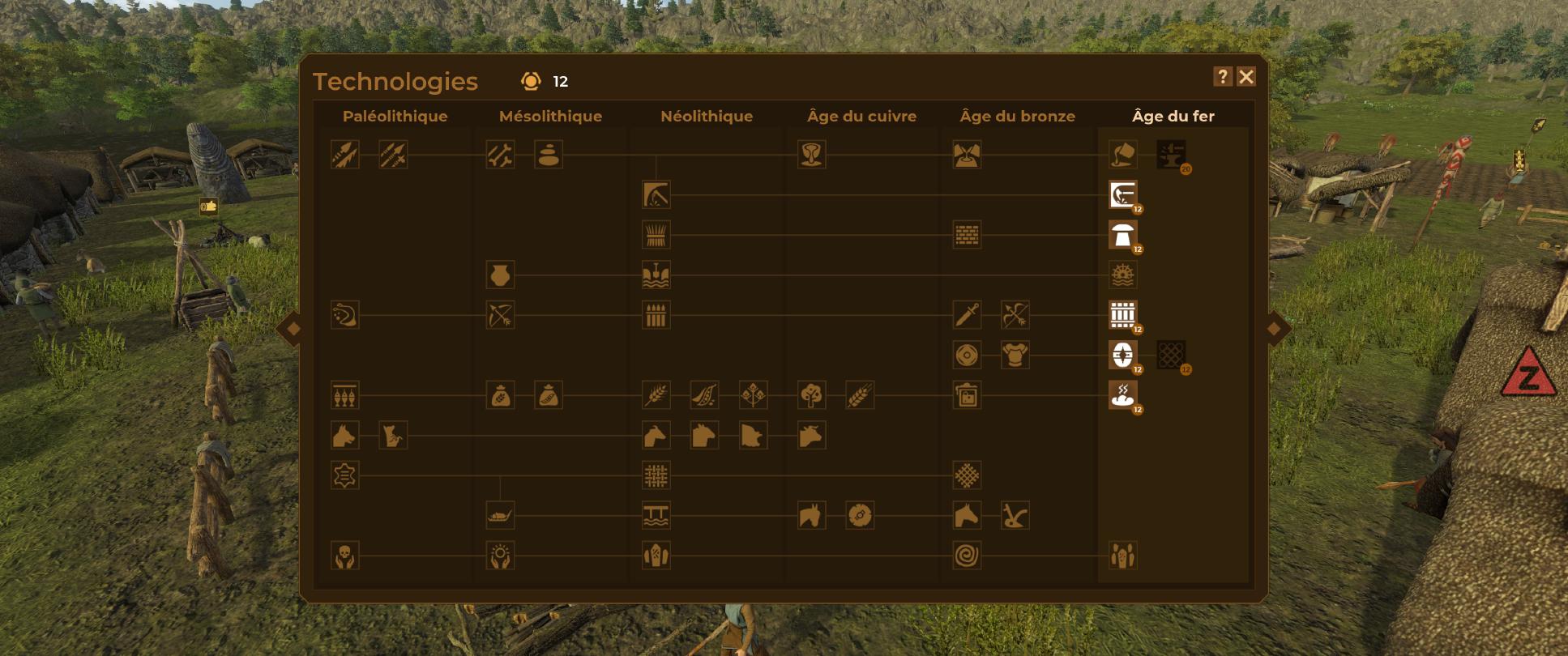 L'arbre technologique de *Dawn of Man* OHLTRD