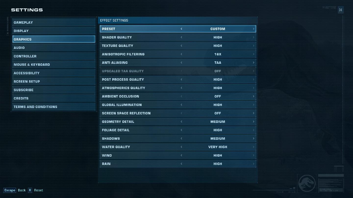 Configuration du jeu - Capture d'écran personnelle FV3Vb5