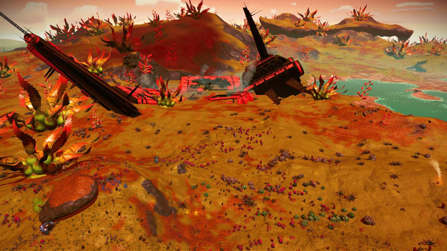 Une autre épave de cargo, avec mon vaisseau au premier plan à gauche SuwIDr