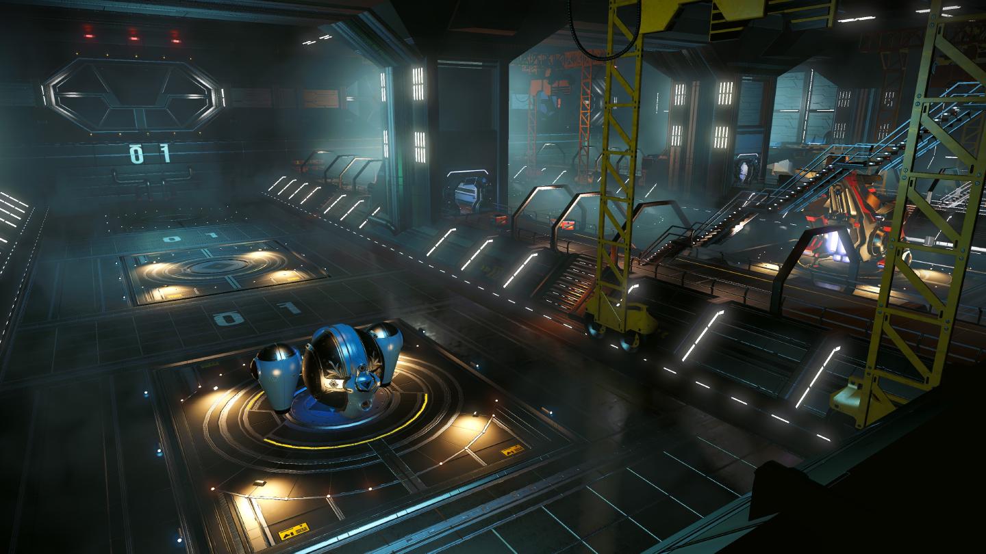 Mon vaisseau parqué dans mon cargo XNMVo9