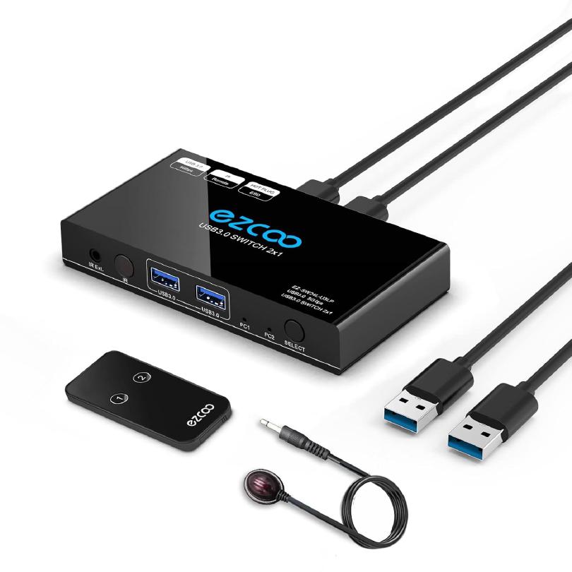 Image promotionnelle du switch USB ezcoo SW24L Image promotionnelle du switch USB ezcoo SW24L