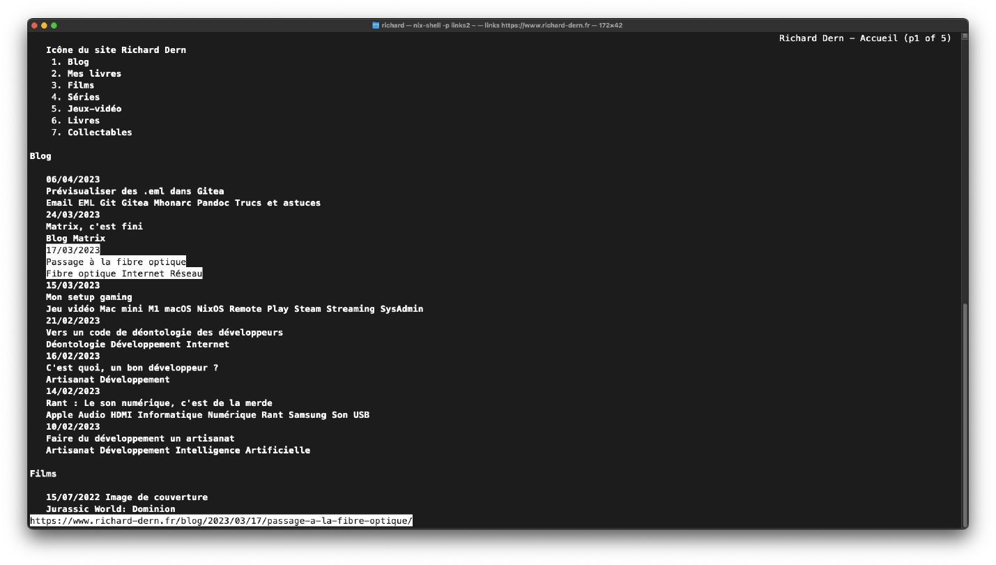 Mon site dans le navigateur links2. Ça va. Peut mieux faire. 2MQuZh