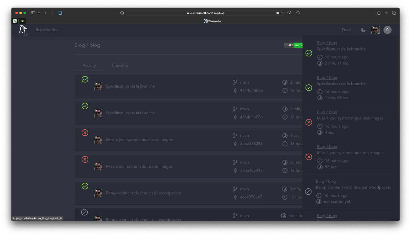 Migration vers Woodpecker 4yd01I