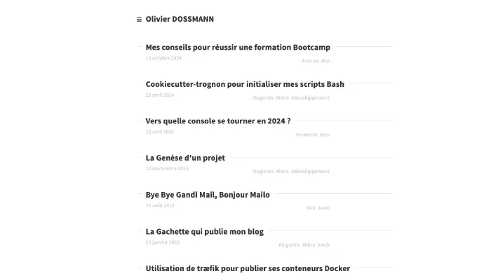 Image de couverture pour Olivier DOSSMANN · Olivier DOSSMANN