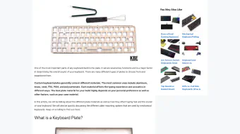Image de couverture pour Custom Keyboard Plate Materials & Mounting Styles - Keyboards Expert