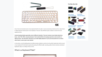 Image de couverture pour Custom Keyboard Plate Materials & Mounting Styles - Keyboards Expert