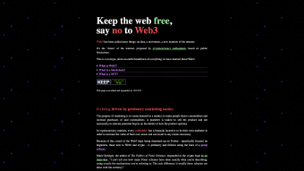 Image de couverture pour Keep the Web Free, Say No to Web3