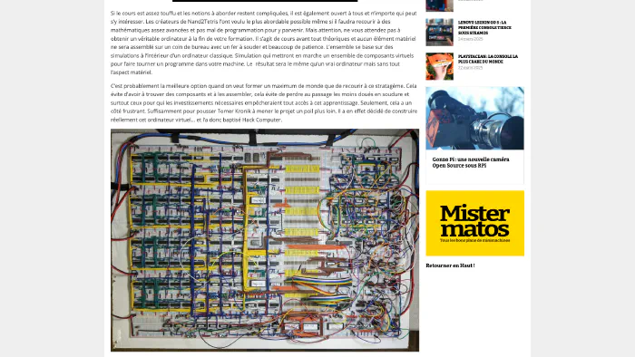 Image de couverture pour Hack Computer : fabriquer un ordinateur dans son garage