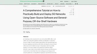 Image de couverture pour A Comprehensive Tutorial on How to Practically Build and Deploy 5G Networks Using Open-Source Software and General-Purpose, Off-the-Shelf Hardware · Issue 6