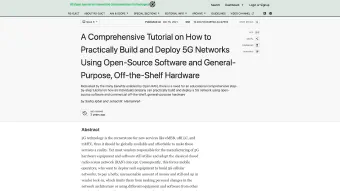 Image de couverture pour A Comprehensive Tutorial on How to Practically Build and Deploy 5G Networks Using Open-Source Software and General-Purpose, Off-the-Shelf Hardware · Issue 6