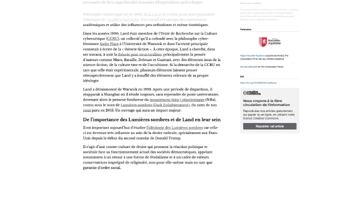 Image de couverture pour L’hyperstition, un concept au cœur de la vision de Nick Land, idéologue des Lumières sombres autour de Trump