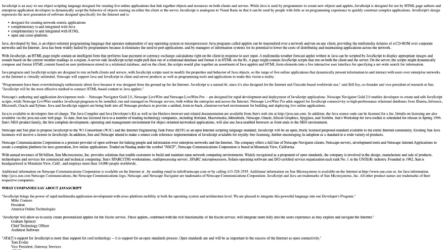 Image de couverture pour Netscape and Sun Microsystems today announced JavaScript