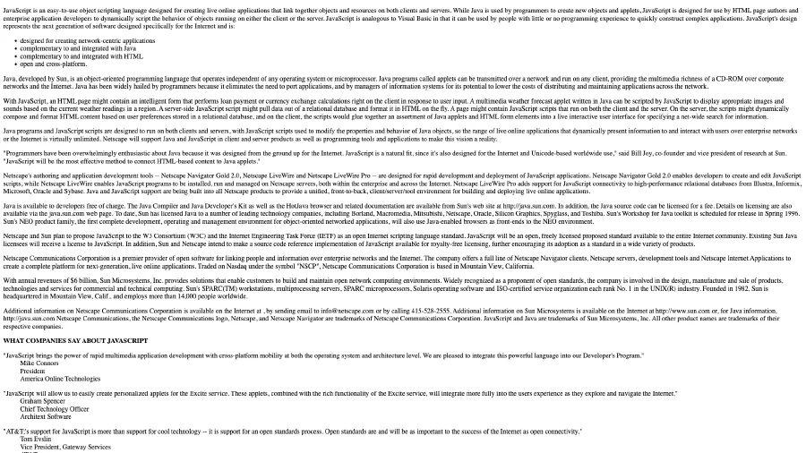 Image de couverture pour Netscape and Sun Microsystems today announced JavaScript