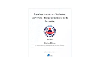 Image de couverture pour La science ouverte - Sorbonne Université - Badge de réussite de la formation