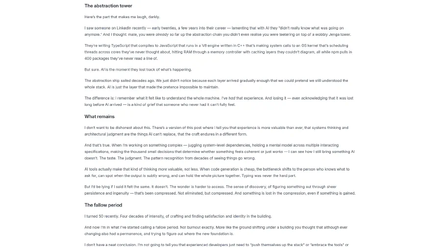 Image de couverture pour I Started Programming When I Was 7. I'm 50 Now, and the Thing I Loved Has Changed | James Randall