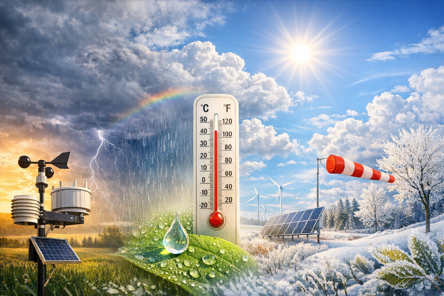 42 grandeurs météorologiques à déduire de vos données météo