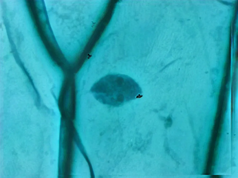 Épithélium d'oignon, objectif 40x, *Enhanced Depth of Field* (*EDF*)