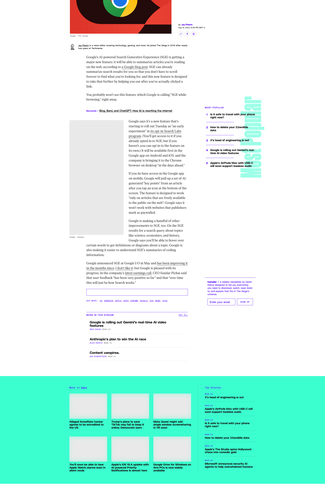 Couverture de Google Chrome will summarize entire articles for you with built-in generative AI | The Verge